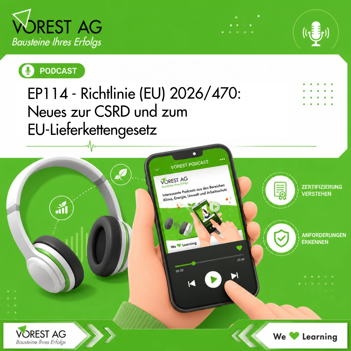 EP114 – Richtlinie (EU) 2026/470: Neues zur CSRD und zum EU-Lieferkettengesetz episode artwork